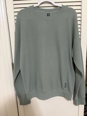 Comfrt waffle pullover crewneck